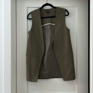 Blazer vest midway to knee